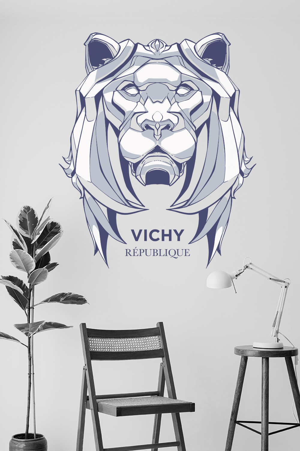 illustration du lion de la place de la république VICHY